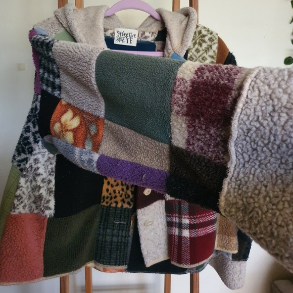 Selective Eye patchwork sherpa jacket - Picture 4 of 8